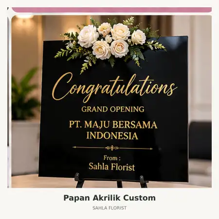 Papan Bunga Akrilik Emerald Bintaro